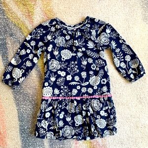 Hayley Drop-Waist Dress - 4T, Navy & Pink